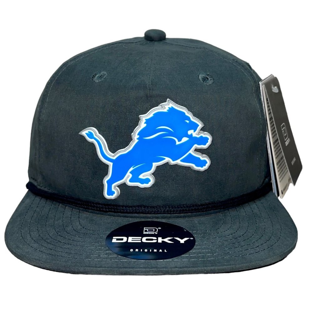 Detroit Lions 3D Classic Rope Hat- Charcoal/ Black